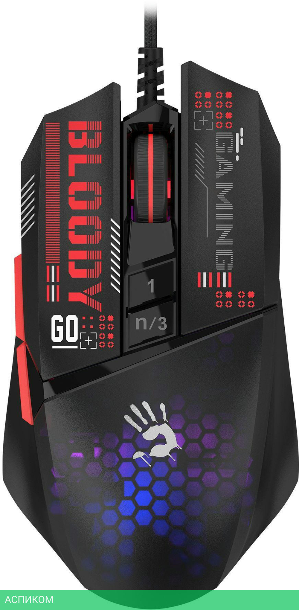 Мышь A4Tech Bloody W60 Max Mini черный