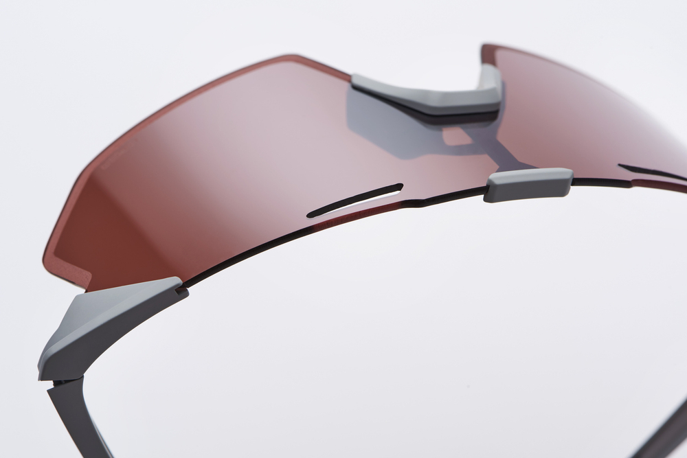 Спортивные очки 100% Hypercraft SQ / Matte Stone Grey / HiPER Crimson Silver Mirror Lens
