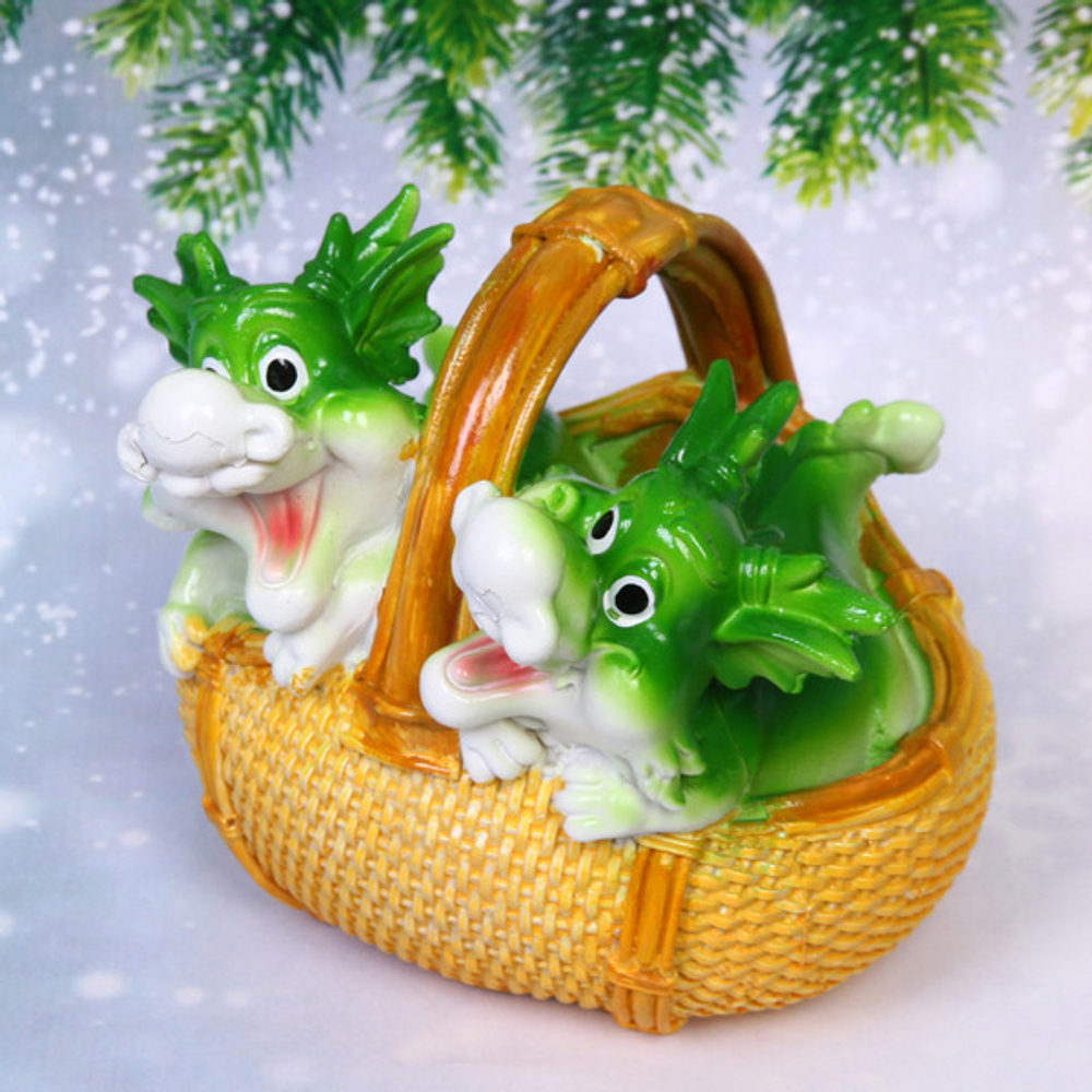 Фигурка «Корзинка с Драконами» 13*10*12 см, микс