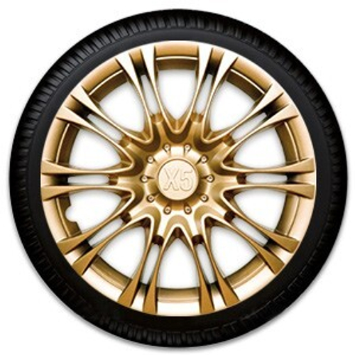 Колпак колеса R13 X5 золотистый (в мешке 4 упак) (LION)