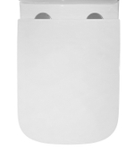 Унитаз-компакт Azario Quadro 340х605х810 напольный, безободковый, с быстросъемным сиденьем микролифт, полипропилен (AZ-2175)