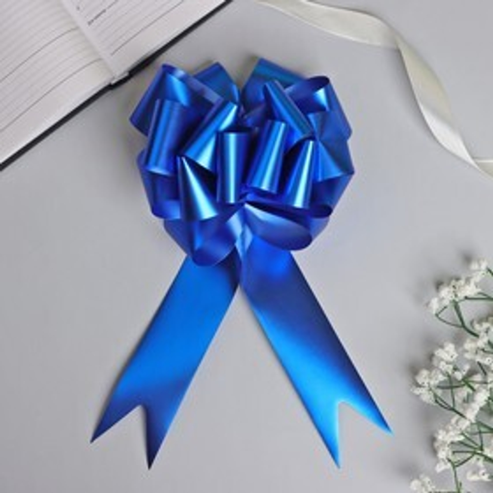 Бант-шар №5 металлик цвет синий