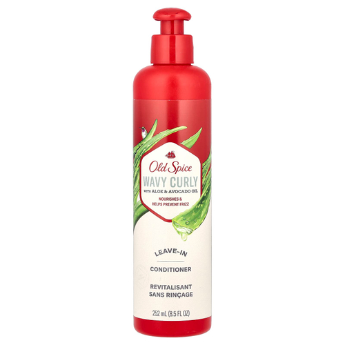 Old Spice, Несмываемый кондиционер для кудрявых волос с алоэ и маслом авокадо, 252 мл (8,5 жидк. Унции)