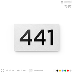 Номер на дверь 441, табличка на дверь для офиса, квартиры, кабинета, аудитории, склада, белая 120х70 мм, Айдентика Технолоджи