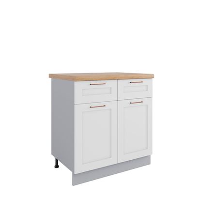 Кухня Модуль С2ЯШ 800 Квадро Белый кожа