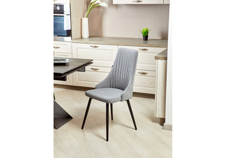 Стул на металлокаркасе Woodville Нараян velutto 49, черный, ножки черные