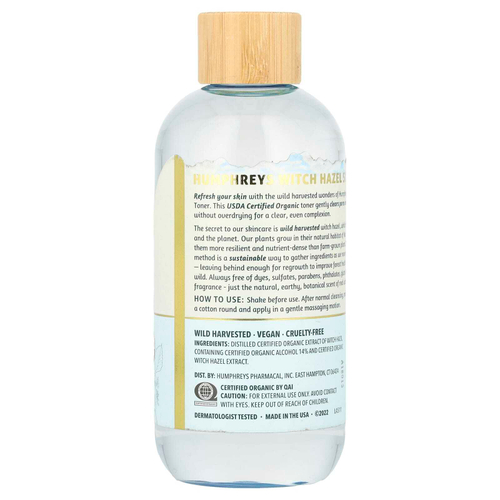 Humphreys, гамамелис, органический тоник, очищающий, 236 мл (8 жидк. унций)