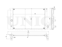 Радиатор охлаждения двигателя UNIO RAD-10049