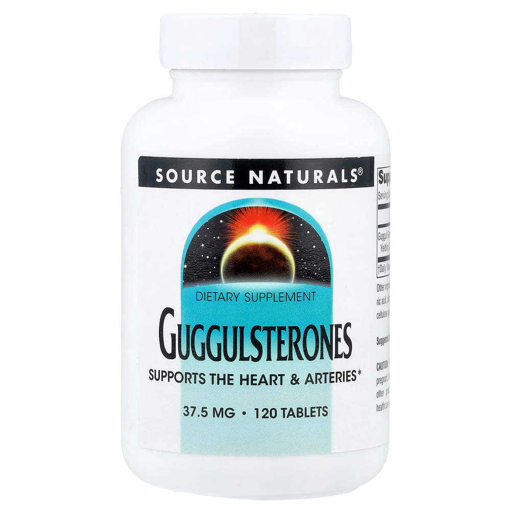 Source Naturals, гуггулстероны, 37,5 мг, 120 таблеток
