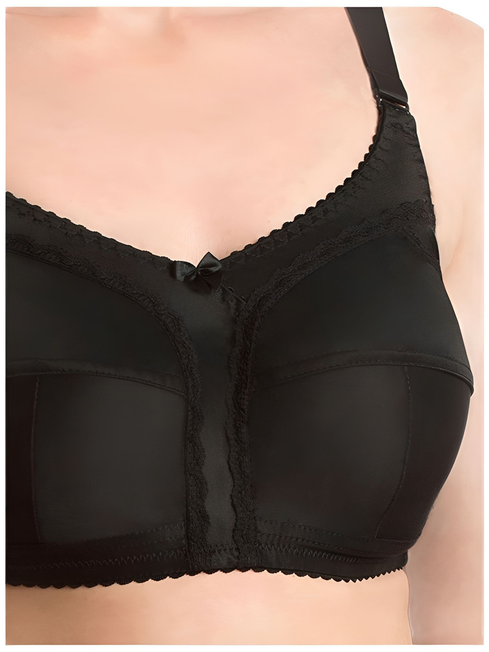 Бюстгальтер больших размеров для фиксации экзопротезов молочной железы 85H черный