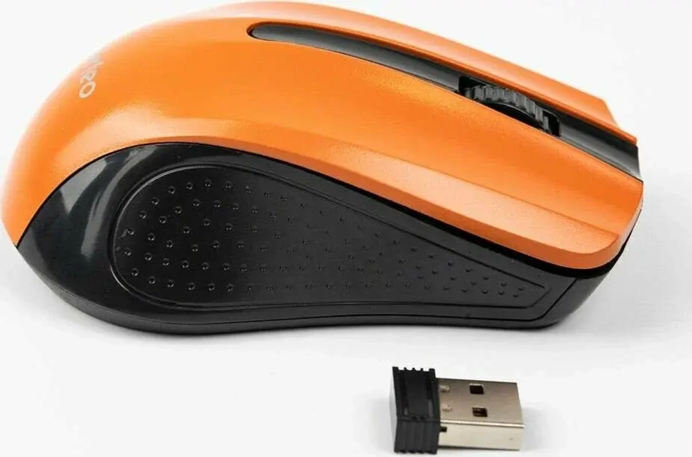 Мышь беспроводная PERFEO RAINBOW PF-3438 3 кн черно-оранжевая