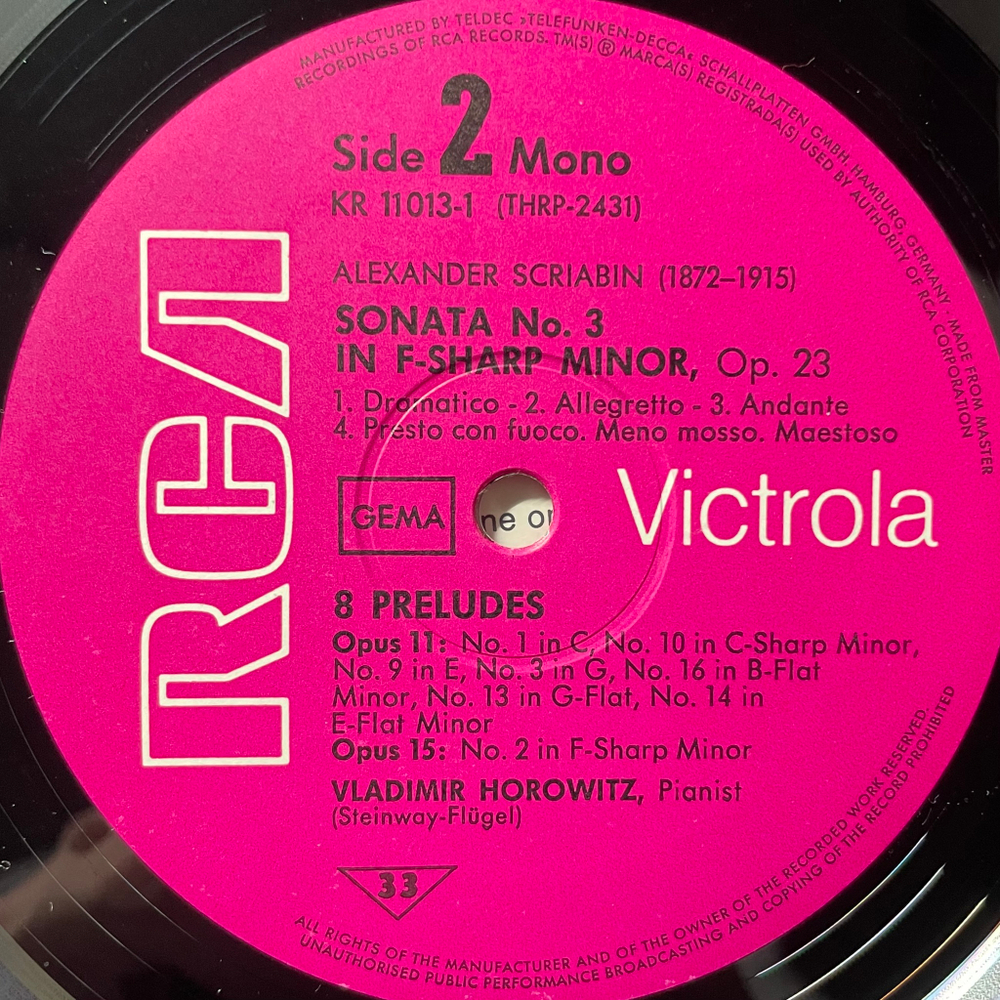 Чайковский, Мусоргский, Скрябин – Владимир Горовиц 2LP (Германия)