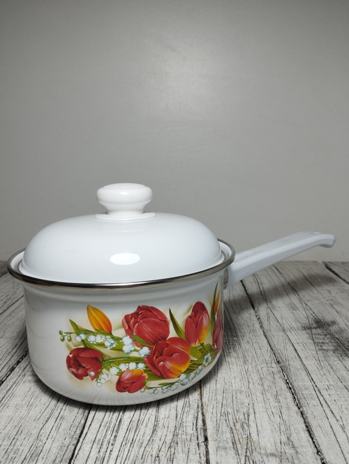 Кастрюля 1,0л цилин с 1 ручкой Ласковый май С1607/4АП