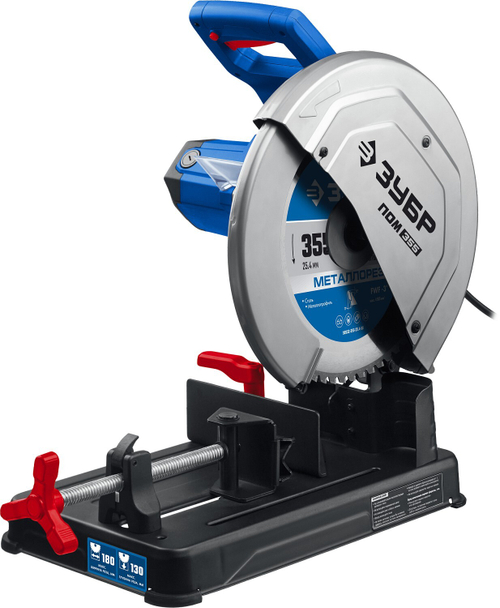 Отрезная пила (монтажная) ЗУБР Профессионал, без диска, ПОМ-355, 2000 Вт, 355 мм