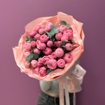 Букет из пионовидных роз "Сильва Пинк" #21