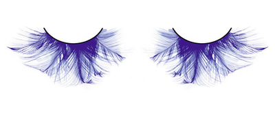 Голубые пушистые ресницы-перья (Цвет: голубой)