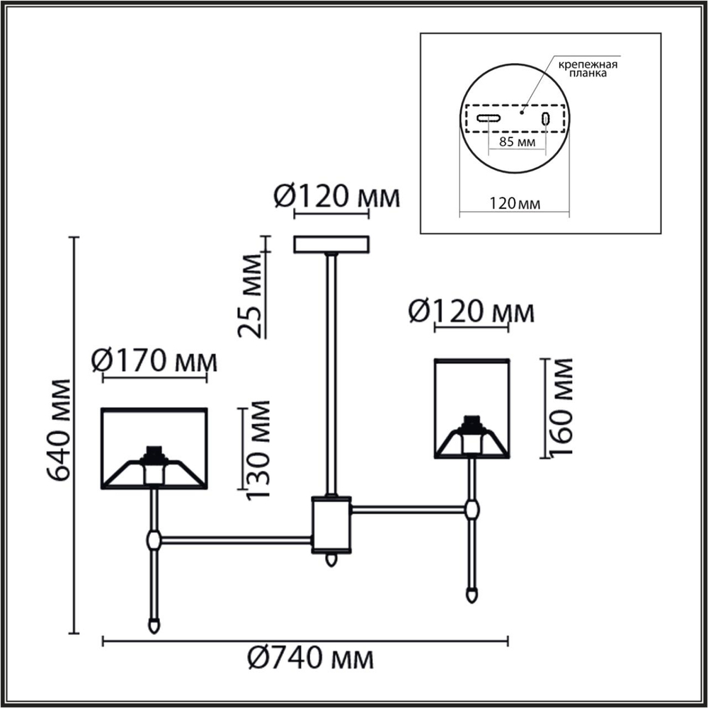 6589/6C CLASSI LN26 064 хром/белый, металл/текстиль Люстра потолочная E14 6*40W 220V LATTI