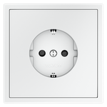 Розетка встраиваемая VOLTUM S70 с заземлением и защитными шторками, 16А, (белый матовый)