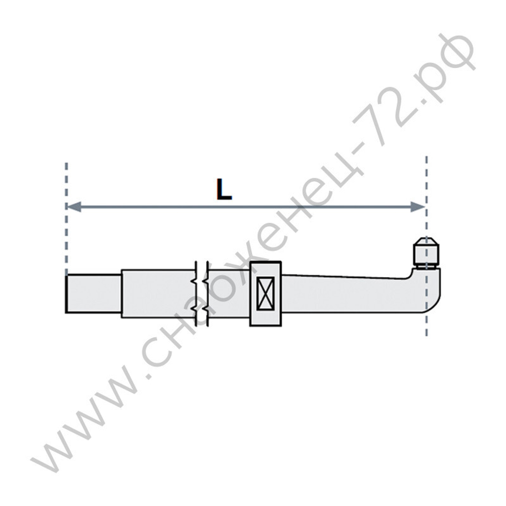 FUBAG Нижнее плечо прямое O 22 х 125мм для серии SG 4-6