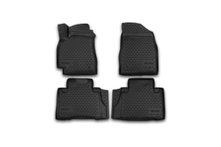 Коврики Standard, 3D в салон для GEELY Emgrand X7, 2011-2018, 4 шт. (полиуретан, чёрные) Element.CARGEE10001