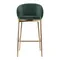 Барный Coral, темно-зеленый велюр с золотыми ножками