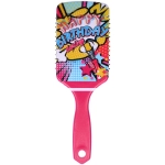 Расческа массажная прямоугольная форма «КОЛЛЕКЦИЯ ИМАНИ - «САНТЕГА», микс 4 дизайна, 24*7,5см (PVC упаковка)