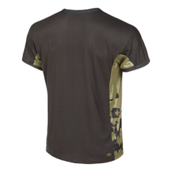 Мужское теннисное поло BIDI BADU Pure Wild V-Neck T-Shirt Men - Olive, Dark Grey