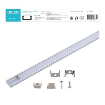 Профиль для ленты LED прямой - 2m 1/60 BT411 Gauss