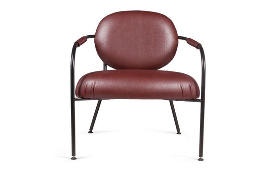 Лаунж кресло EGO, искусственная кожа, бордо