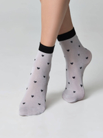 CONTE FANTASY Сияющие носки с объемными рисунками «Hearts»