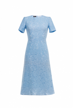 Гипюровое платье голубое 10-01-24 SS