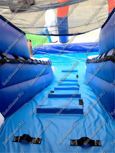 Коммерческий надувной водный батут с бассейном «Домик у моря» 10*7*5 м