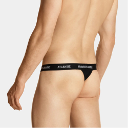 Мужские трусы стринги черные ATLANTIC String Comfort MP-1572