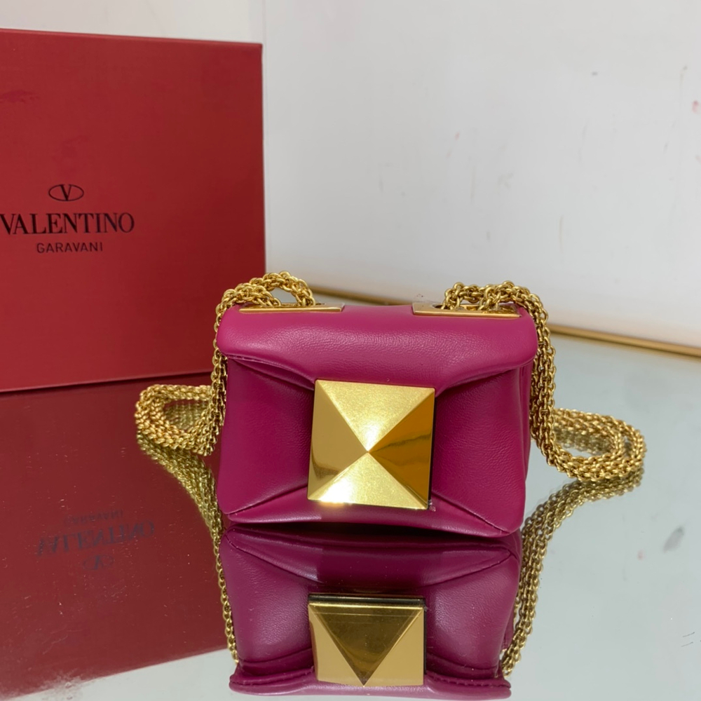 Valentino One Stud Micro Bag with Chain 11 cm