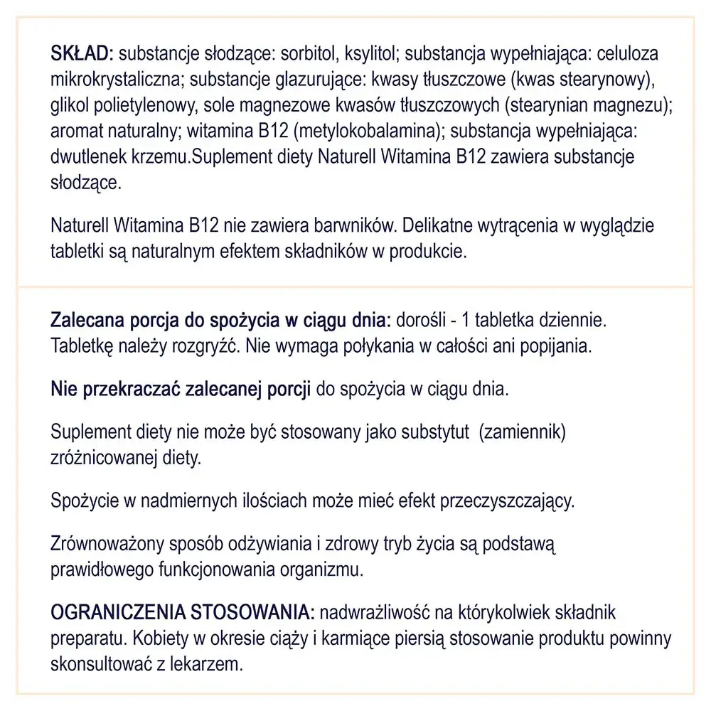 Диетическая добавка Naturell Vitamin B12, 100 жевательных таблеток