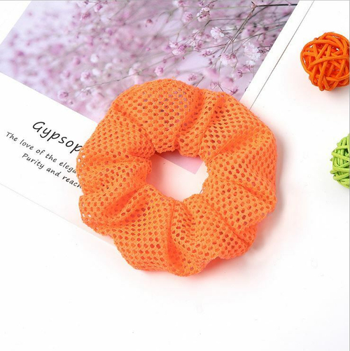 SALE! Модный аксессуар !!! Яркая,стильная резинка для волос. Цвет Неоновый оранжевый, 1 шт.