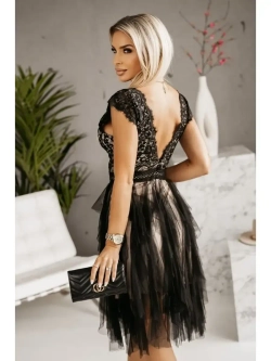 красивое черное миди платье из тюля + plus size