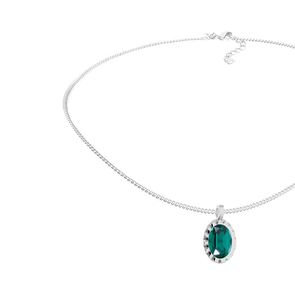 Колье Qudo TIVOLA UNICA big (S/P) Emerald 3 cm 420548