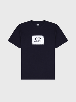 Футболка C.P. Company 30/1 Jersey Label Logo Navy