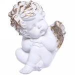 Статуэтка из гипса «Задумчивый Ангел» 16см позолота