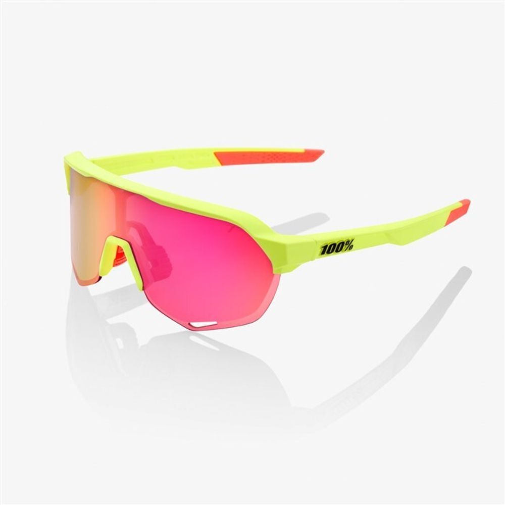 Очки спортивные 100% S2 Matte Washed Out Neon Yellow / Purple Multilayer Mirror Lens (61003-262-01)