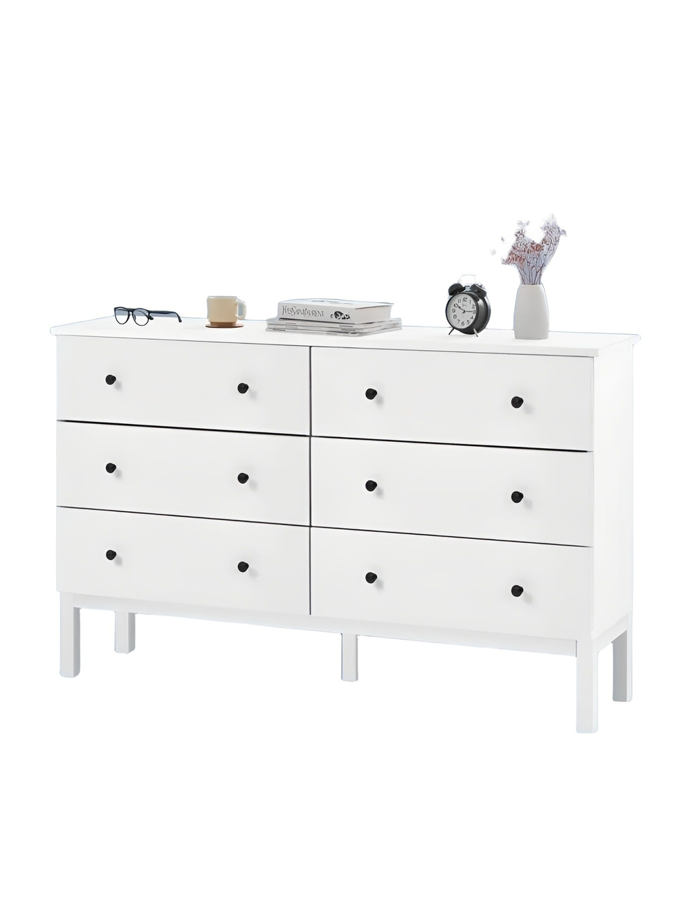 IKEA Комод HEMNES 2 ящика, 54*66*38, белый, КЫМОР (ХЕМНЕС ИКЕА)