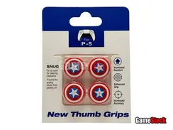 PS5 Накладки на стики силиконовые (Капитан Америка)