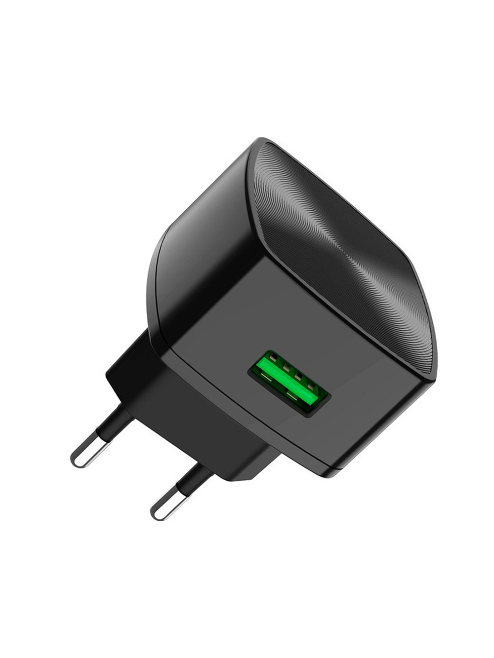 Скоростное зарядное устройство Hoco C70A с кабелем MicroUSB, черная