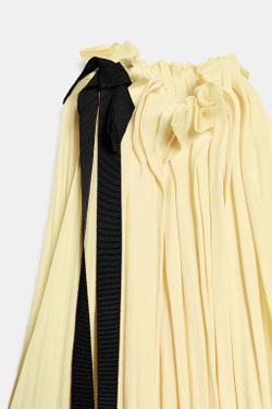 ZARA АТЛАСНОЕ ПЛАТЬЕ ХАЛТЕР — ZW COLLECTION, ЖЕЛТЫЙ