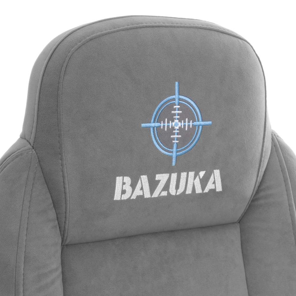 Кресло BAZUKA metalBL велюр, серый, 29