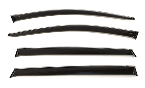 Дефлекторы боковых окон Cobra Tuning на Toyota Rav 4 4 5 дв. 2013 хромированный молдинг арт.T26813CR