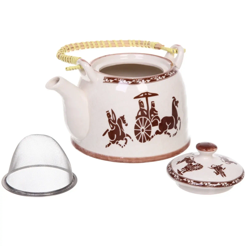 Чайник заварочный керамический 700мл с ситом «Японские мотивы»