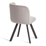Quadron (Tetchair) Комплект стол+4 стула (светло-серый/черный)