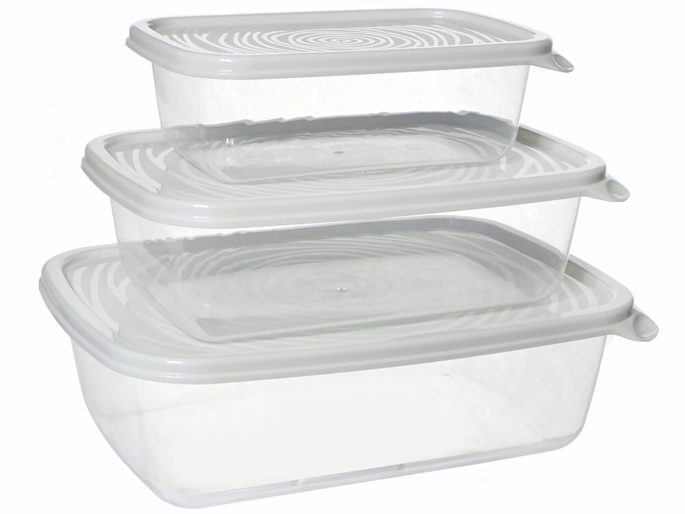 Набор контейнеров 3шт (0,45л, 0,9л, 1,6л) "Романо"